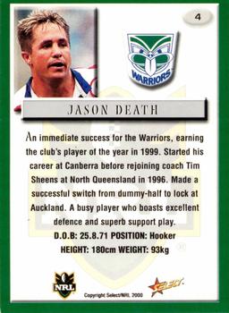 2000 Select #4 Jason Death Back